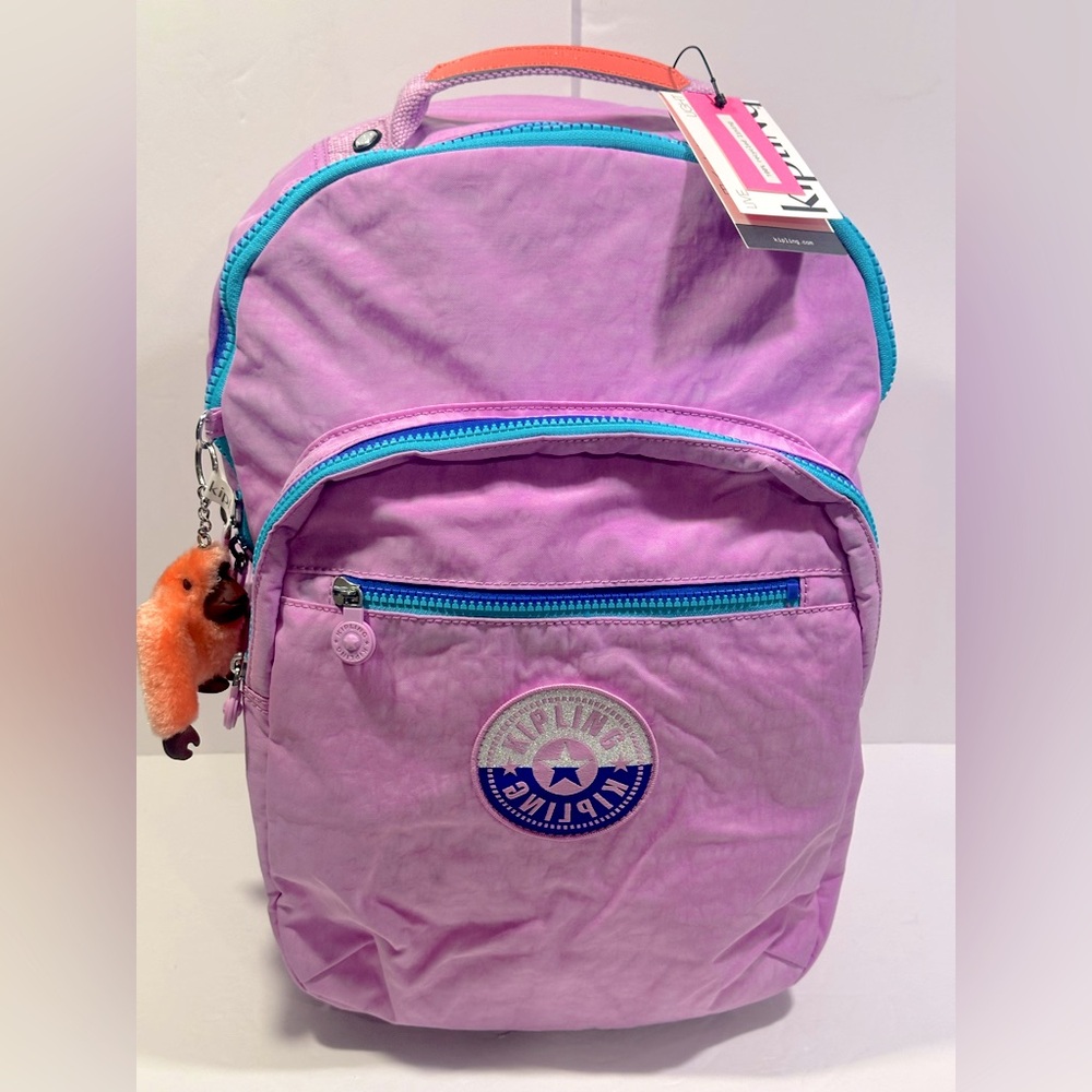 Kipling Backpack Festive Purple Large Laptop Bookbag Travel School - Seoul